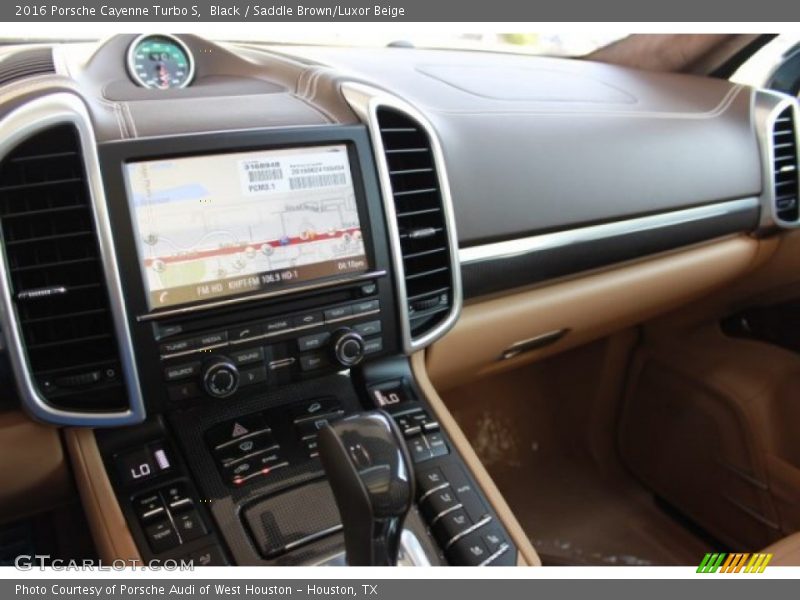 Black / Saddle Brown/Luxor Beige 2016 Porsche Cayenne Turbo S