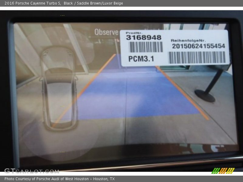 Black / Saddle Brown/Luxor Beige 2016 Porsche Cayenne Turbo S