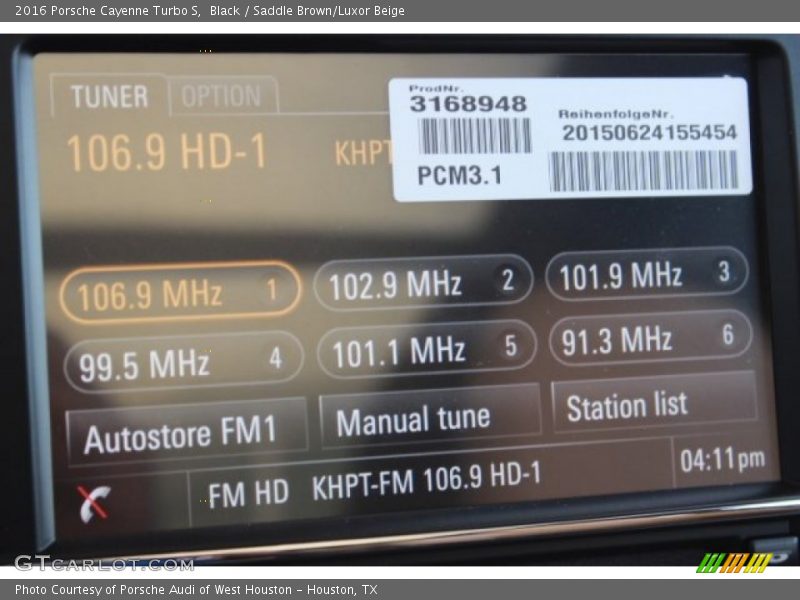 Black / Saddle Brown/Luxor Beige 2016 Porsche Cayenne Turbo S