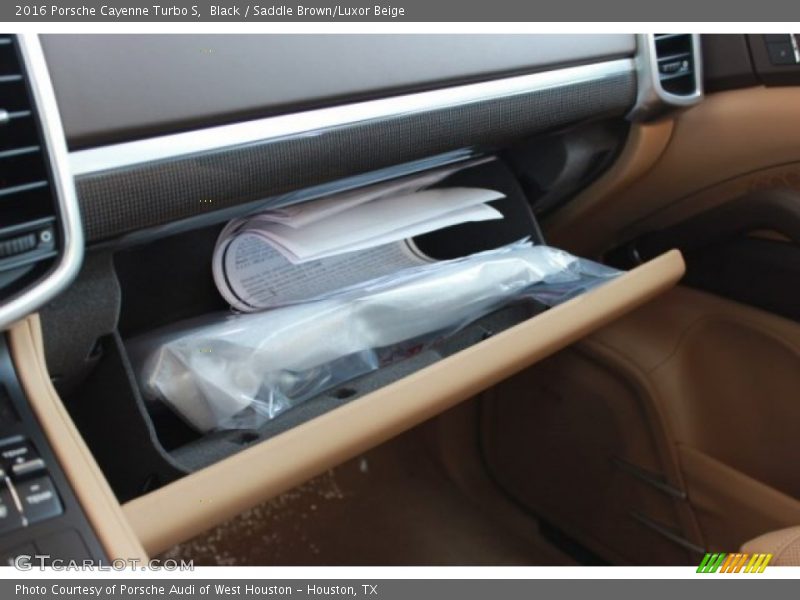 Black / Saddle Brown/Luxor Beige 2016 Porsche Cayenne Turbo S
