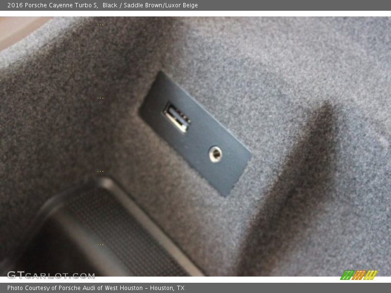 Black / Saddle Brown/Luxor Beige 2016 Porsche Cayenne Turbo S