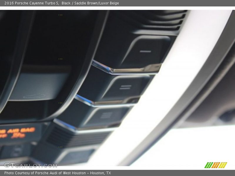 Black / Saddle Brown/Luxor Beige 2016 Porsche Cayenne Turbo S