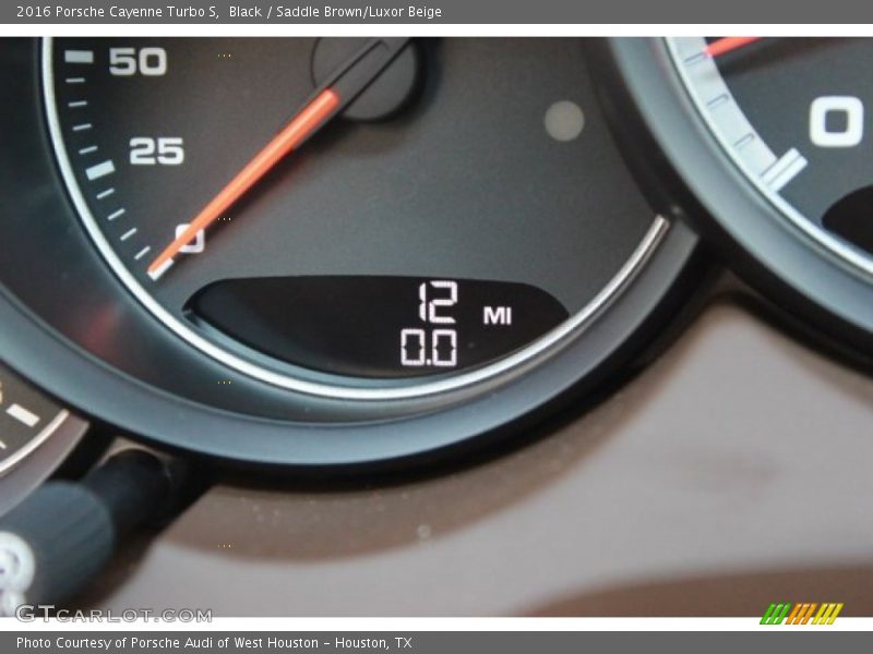 Black / Saddle Brown/Luxor Beige 2016 Porsche Cayenne Turbo S