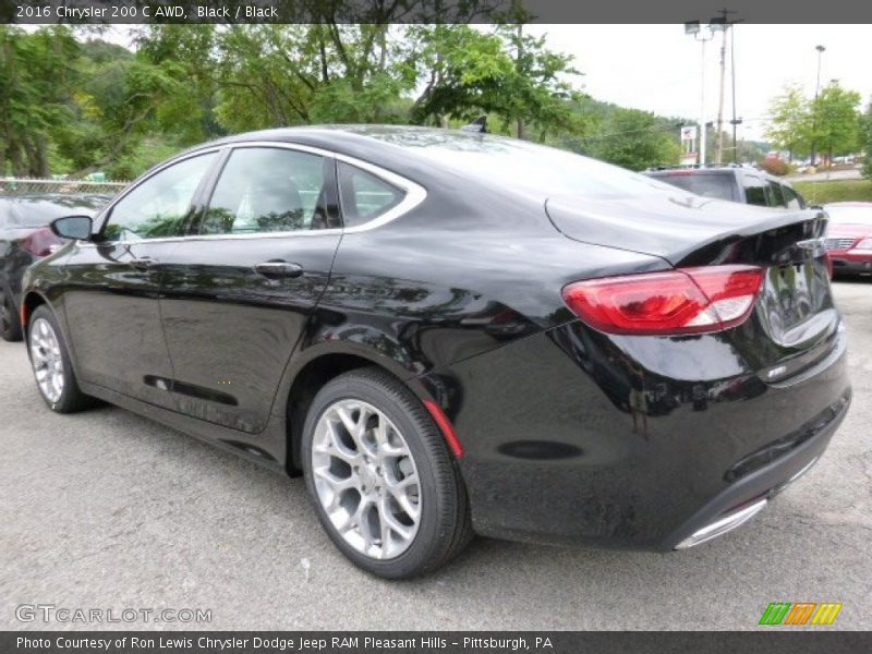 Black / Black 2016 Chrysler 200 C AWD