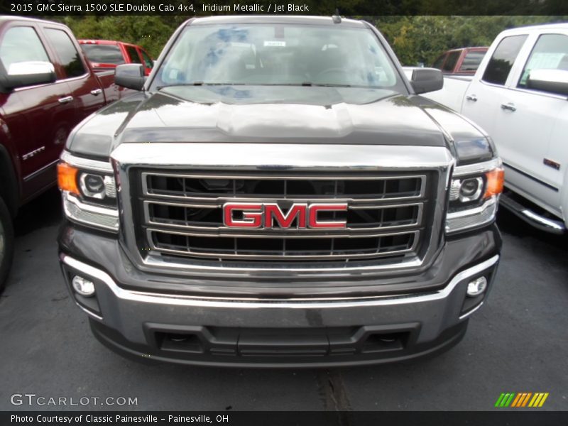 Iridium Metallic / Jet Black 2015 GMC Sierra 1500 SLE Double Cab 4x4