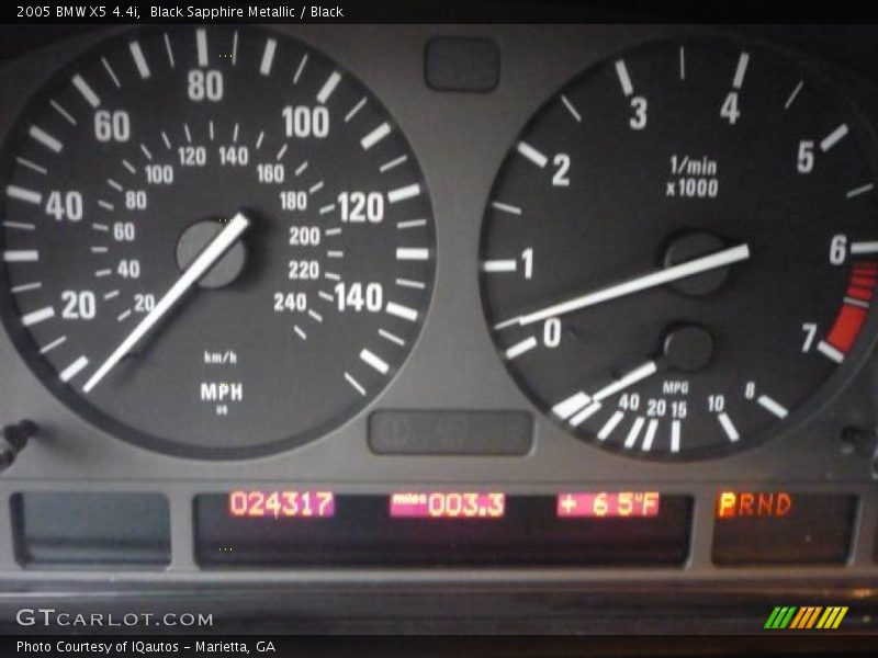Black Sapphire Metallic / Black 2005 BMW X5 4.4i