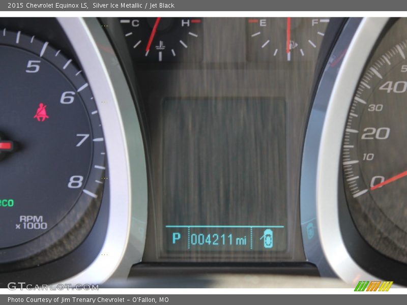 Silver Ice Metallic / Jet Black 2015 Chevrolet Equinox LS