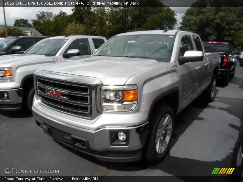 Quicksilver Metallic / Jet Black 2015 GMC Sierra 1500 SLE Double Cab 4x4