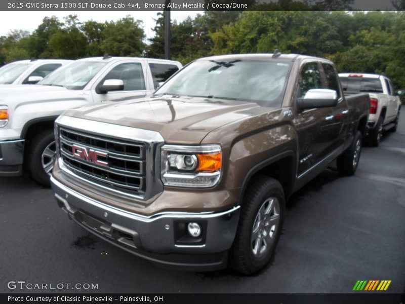 Bronze Alloy Metallic / Cocoa/Dune 2015 GMC Sierra 1500 SLT Double Cab 4x4