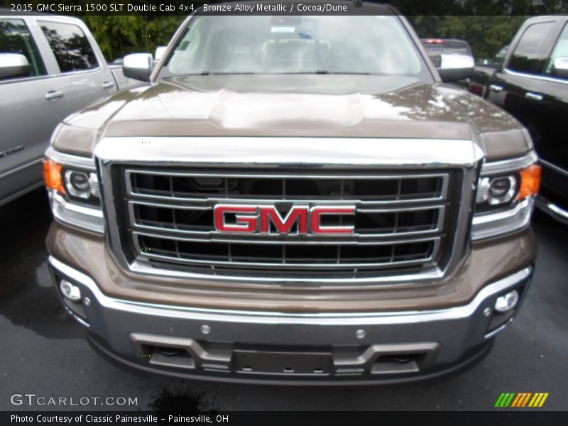 Bronze Alloy Metallic / Cocoa/Dune 2015 GMC Sierra 1500 SLT Double Cab 4x4