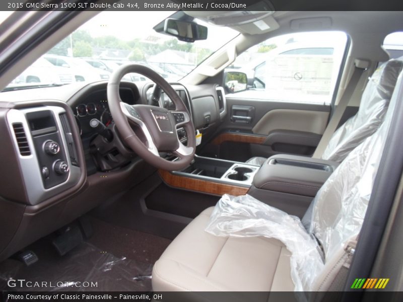 Bronze Alloy Metallic / Cocoa/Dune 2015 GMC Sierra 1500 SLT Double Cab 4x4