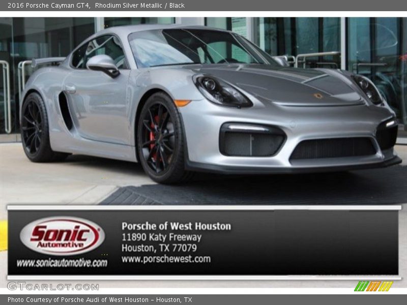 Rhodium Silver Metallic / Black 2016 Porsche Cayman GT4