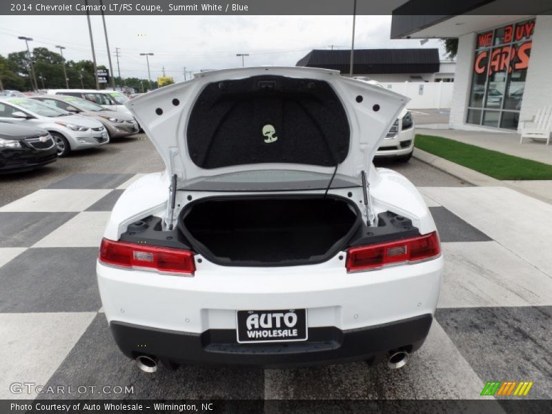 Summit White / Blue 2014 Chevrolet Camaro LT/RS Coupe