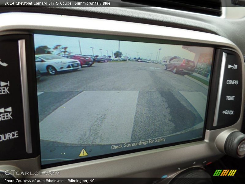 Summit White / Blue 2014 Chevrolet Camaro LT/RS Coupe