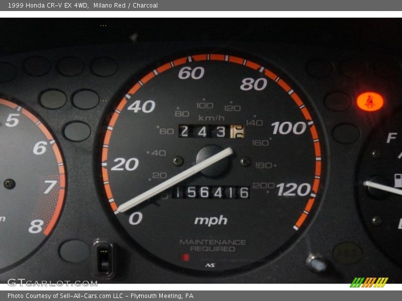 Milano Red / Charcoal 1999 Honda CR-V EX 4WD