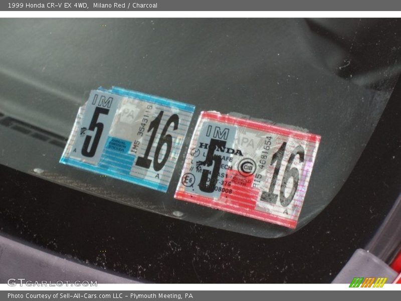 Milano Red / Charcoal 1999 Honda CR-V EX 4WD