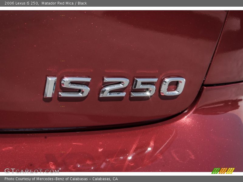 Matador Red Mica / Black 2006 Lexus IS 250