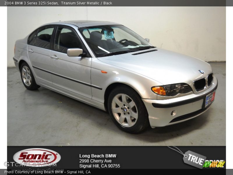 Titanium Silver Metallic / Black 2004 BMW 3 Series 325i Sedan