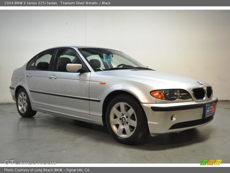 Titanium Silver Metallic / Black 2004 BMW 3 Series 325i Sedan