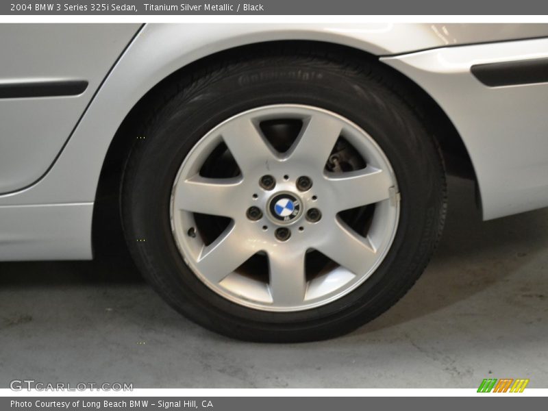 Titanium Silver Metallic / Black 2004 BMW 3 Series 325i Sedan