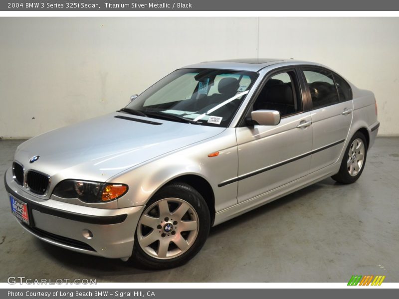 Titanium Silver Metallic / Black 2004 BMW 3 Series 325i Sedan