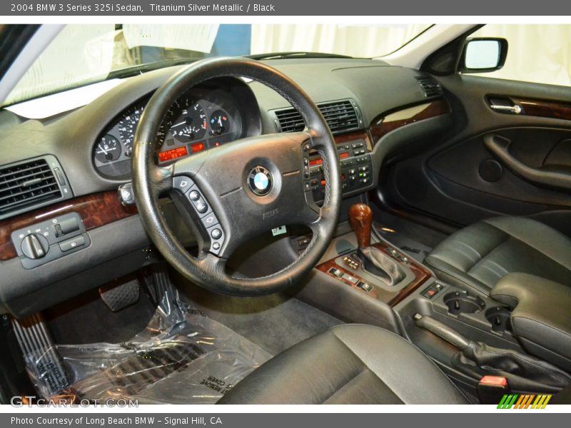 Titanium Silver Metallic / Black 2004 BMW 3 Series 325i Sedan