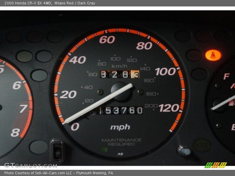 Milano Red / Dark Gray 2000 Honda CR-V EX 4WD
