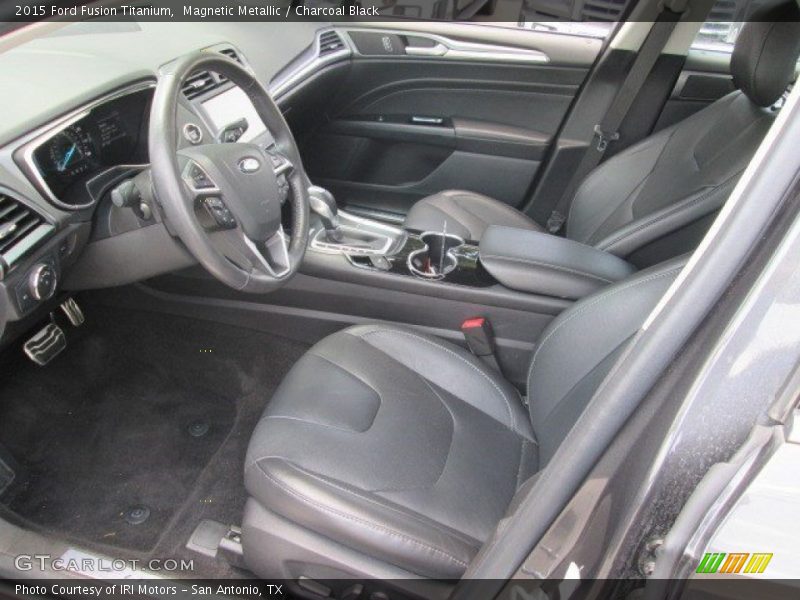 Magnetic Metallic / Charcoal Black 2015 Ford Fusion Titanium
