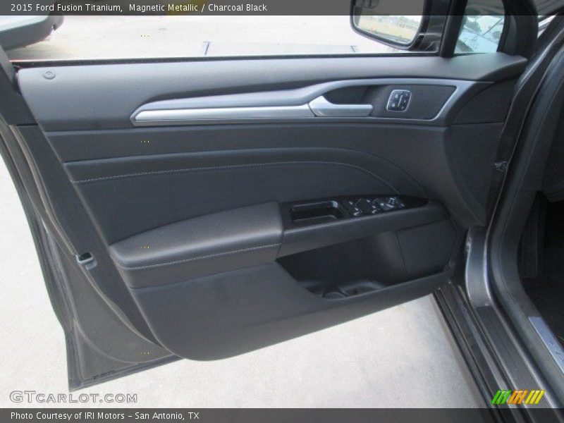 Magnetic Metallic / Charcoal Black 2015 Ford Fusion Titanium