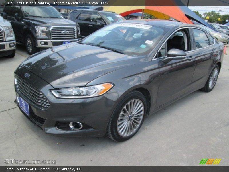 Magnetic Metallic / Charcoal Black 2015 Ford Fusion Titanium