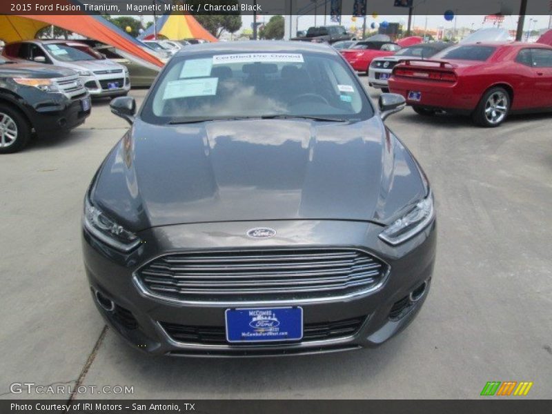 Magnetic Metallic / Charcoal Black 2015 Ford Fusion Titanium