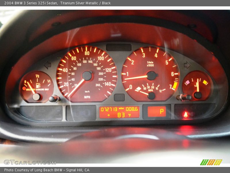 Titanium Silver Metallic / Black 2004 BMW 3 Series 325i Sedan