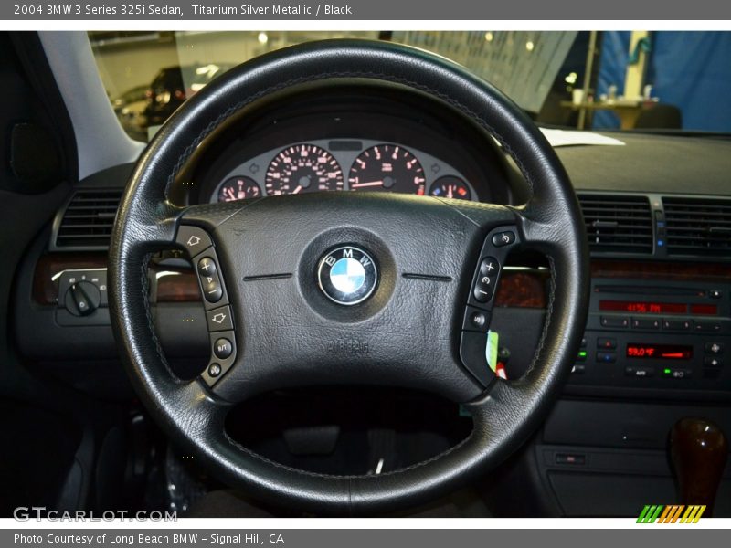 Titanium Silver Metallic / Black 2004 BMW 3 Series 325i Sedan