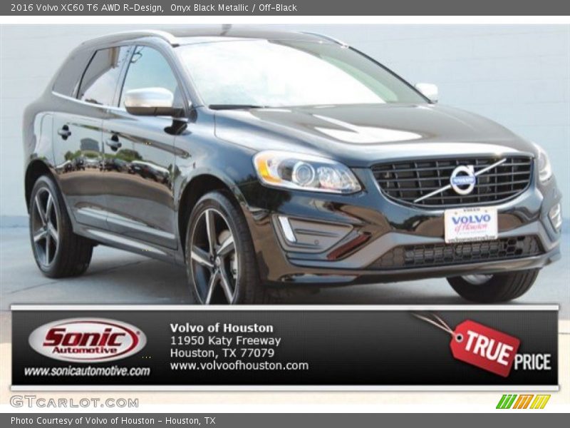 Onyx Black Metallic / Off-Black 2016 Volvo XC60 T6 AWD R-Design