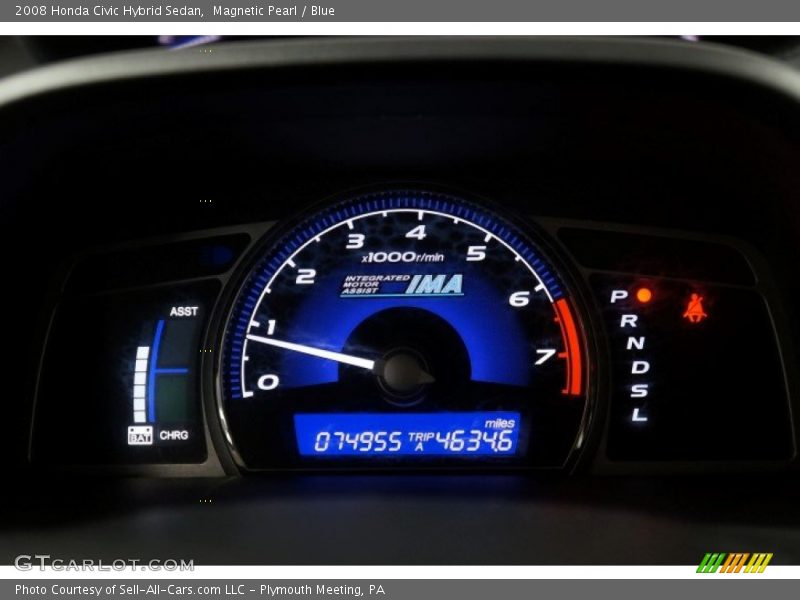 Magnetic Pearl / Blue 2008 Honda Civic Hybrid Sedan