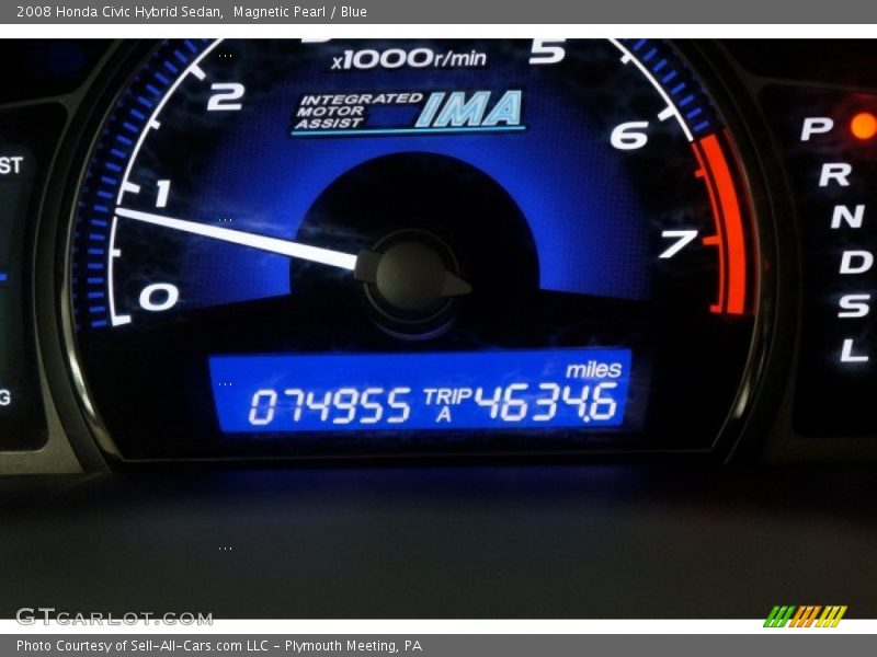 Magnetic Pearl / Blue 2008 Honda Civic Hybrid Sedan
