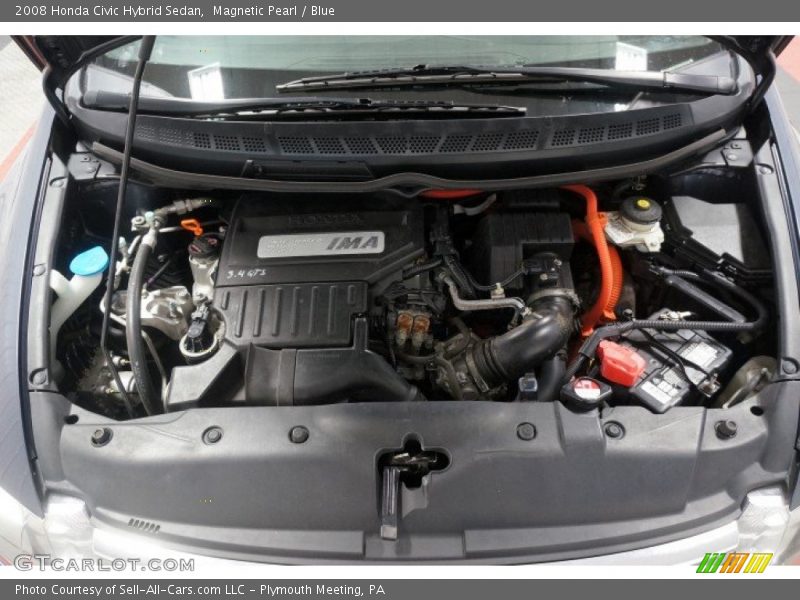 Magnetic Pearl / Blue 2008 Honda Civic Hybrid Sedan