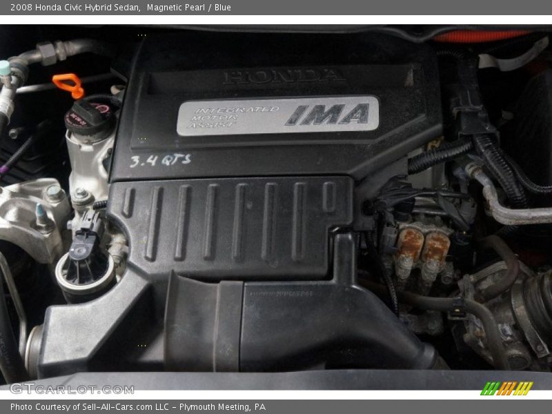 Magnetic Pearl / Blue 2008 Honda Civic Hybrid Sedan