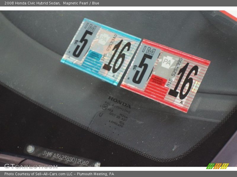 Magnetic Pearl / Blue 2008 Honda Civic Hybrid Sedan