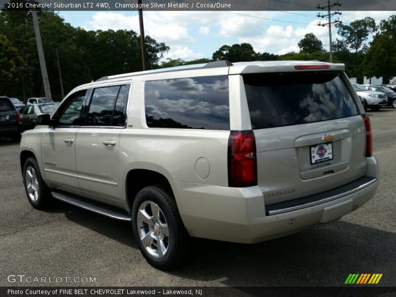 Champagne Silver Metallic / Cocoa/Dune 2016 Chevrolet Suburban LTZ 4WD