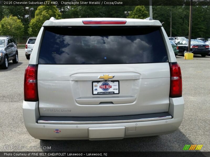 Champagne Silver Metallic / Cocoa/Dune 2016 Chevrolet Suburban LTZ 4WD