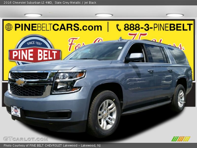 Slate Grey Metallic / Jet Black 2016 Chevrolet Suburban LS 4WD
