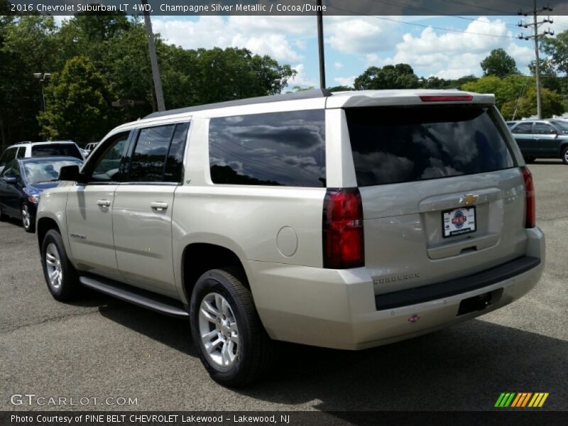 Champagne Silver Metallic / Cocoa/Dune 2016 Chevrolet Suburban LT 4WD