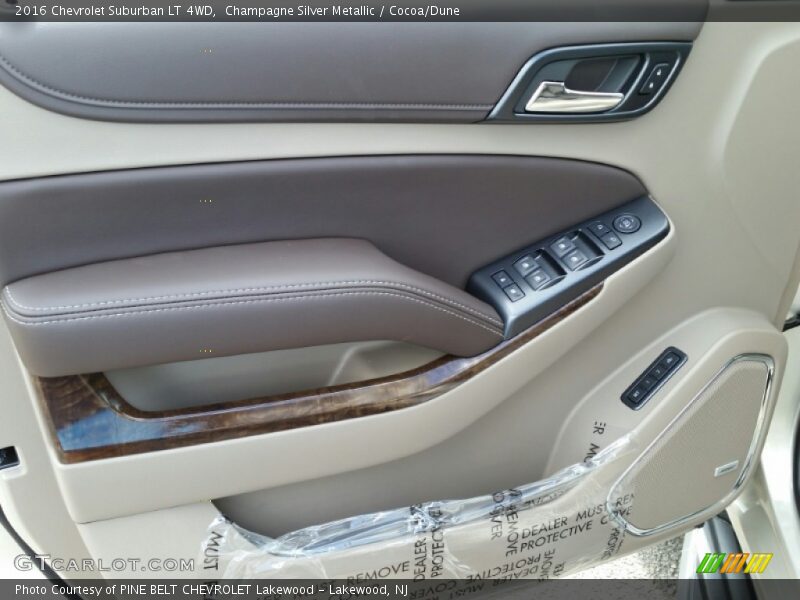Champagne Silver Metallic / Cocoa/Dune 2016 Chevrolet Suburban LT 4WD