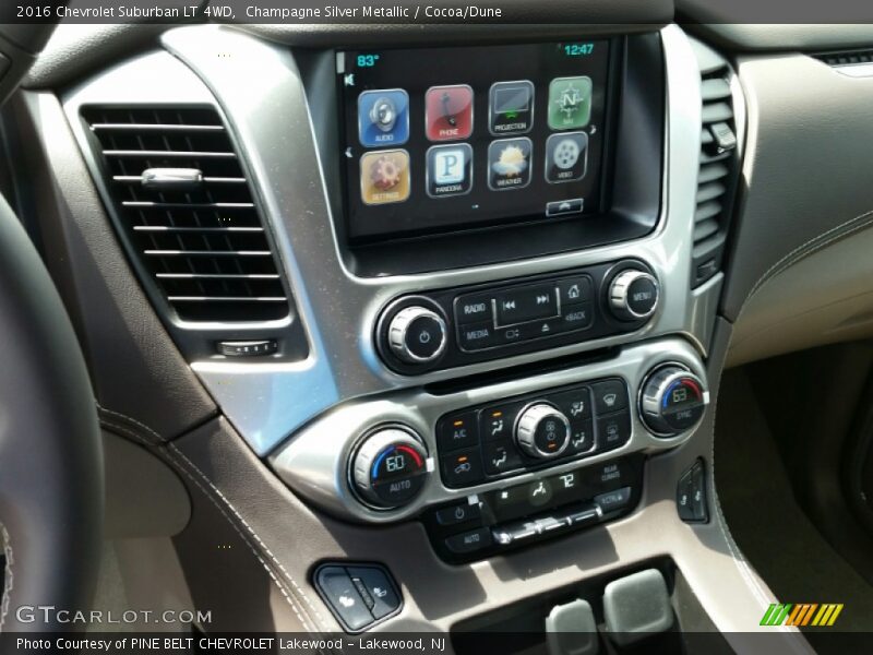 Champagne Silver Metallic / Cocoa/Dune 2016 Chevrolet Suburban LT 4WD