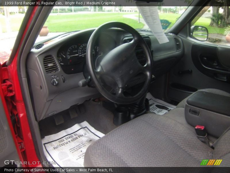 Medium Graphite Interior - 1999 Ranger XL Regular Cab 