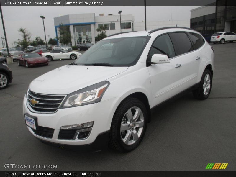 Summit White / Ebony 2016 Chevrolet Traverse LT AWD