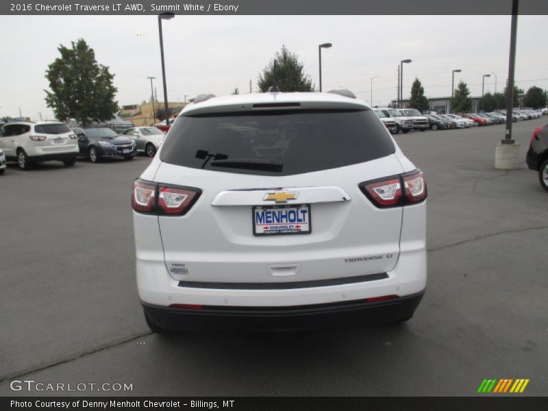 Summit White / Ebony 2016 Chevrolet Traverse LT AWD
