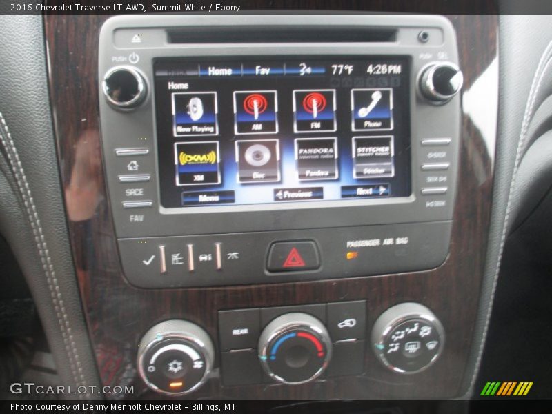 Summit White / Ebony 2016 Chevrolet Traverse LT AWD