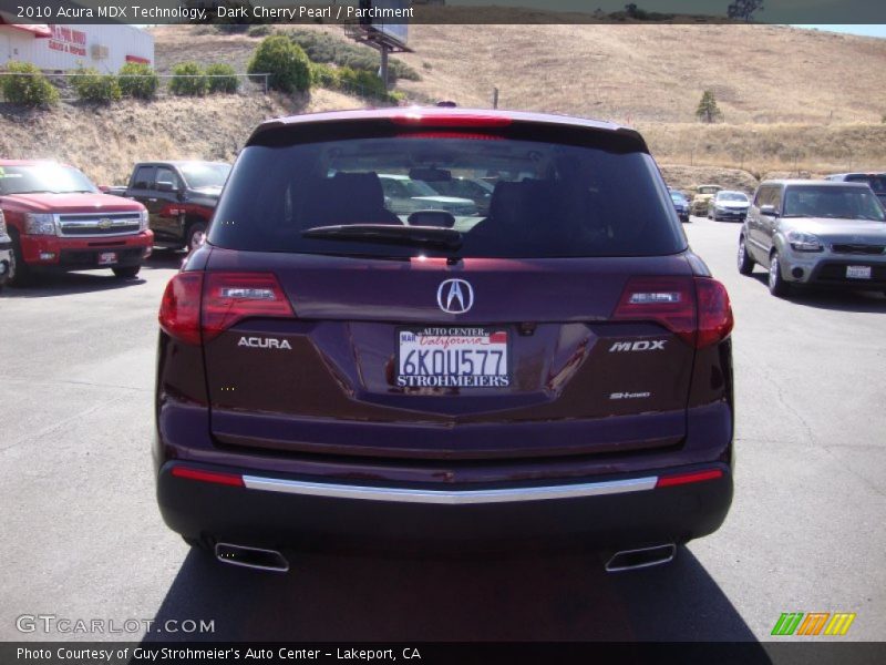 Dark Cherry Pearl / Parchment 2010 Acura MDX Technology